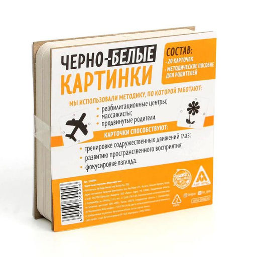 Чёрно-белые картинки для новорожденных Снежные мотивы, 40 картинок, 0+ - Лас играс фото 10