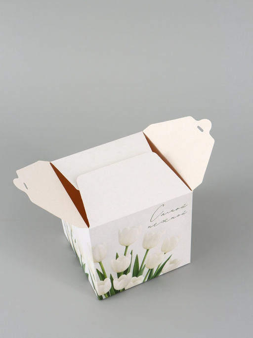 Цена за 10 шт. Коробка подарочная складная «Самой нежной», 12×12×12 см