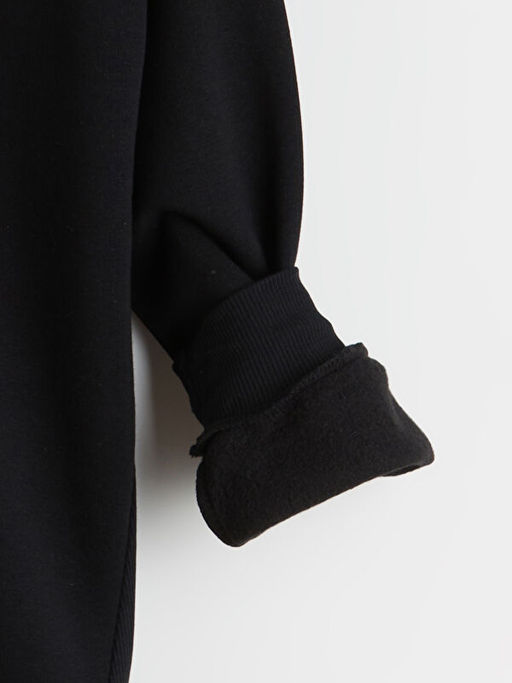 Dik Yaka Be?ikta? Bask?l? Erkek ?ocuk Sweatshirt