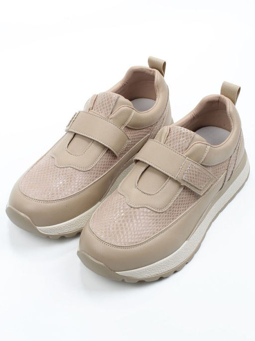 03-A238-6 BEIGE Кроссовки женские (натуральная кожа)