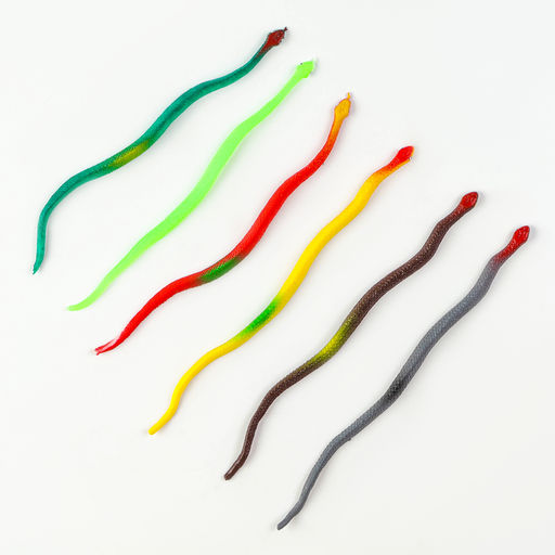 Цена за 15 шт. Резиновая игрушка «Змея. Ужик», 18 см, цвета МИКС