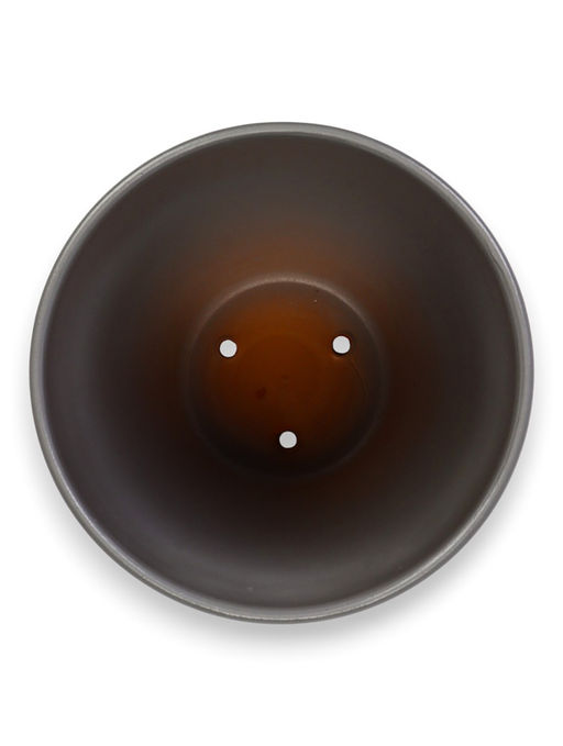 Горшок цветочный с поддоном 5 л, d122/h19,5 см серый керамика, "Туман" (М)