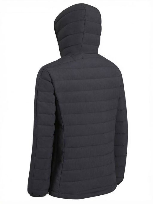 Куртка женская стёганая с капюшоном с графеновой подкладкой черного цвета 9624_1Ch