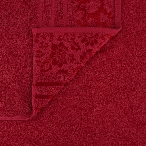 Полотенце махровое "Сильвия" 70х130см, гладкокрашенное, 375г/м2, вишневый (Россия)
