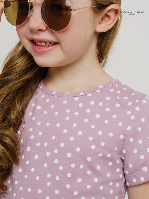 Платье Лето горох розовый - Sovalina фото 8