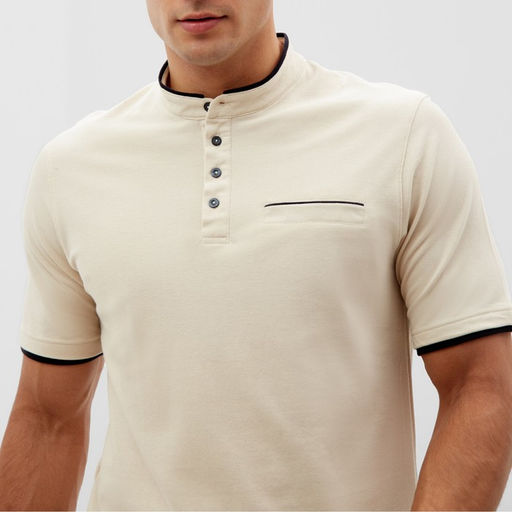 Футболка поло мужская MINAKU REGULAR FIT: бежевая, р-р 46