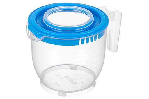 Ёмкость для миксера (блендера) 2,2 л 22,5*17*16 см с крышкой, прозрачная/голубая - Elan gallery фото 6