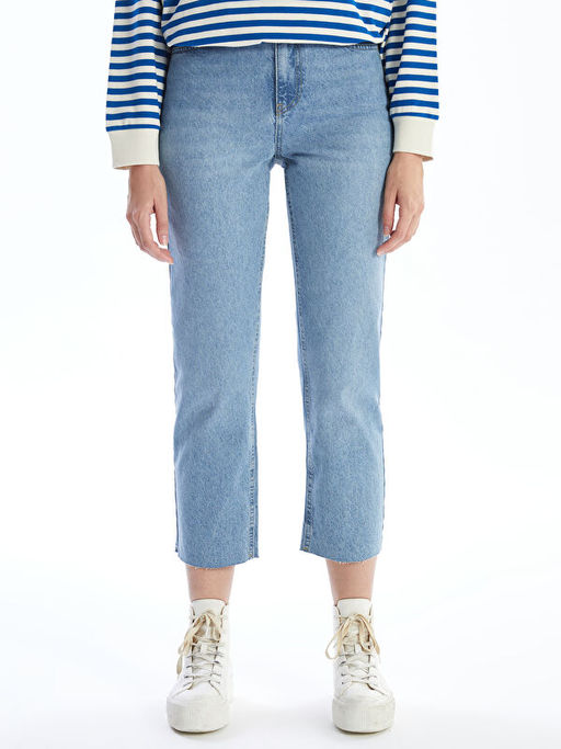 Straight Fit Kad?n Jean Pantolon