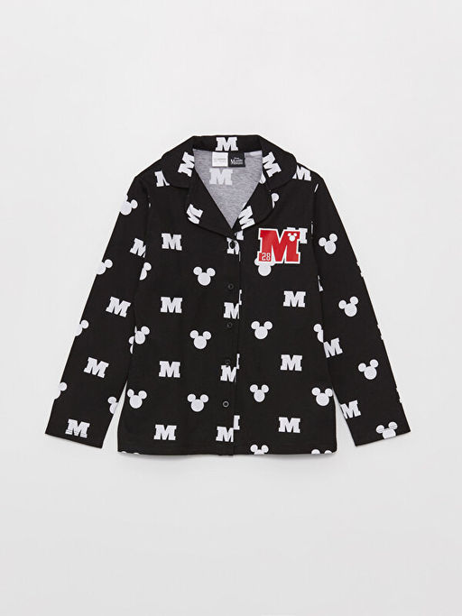 G?mlek Yaka Minnie Mouse Bask?l? Uzun Kollu K?z ?ocuk Pijama Tak?m? - Waikiki фото 2