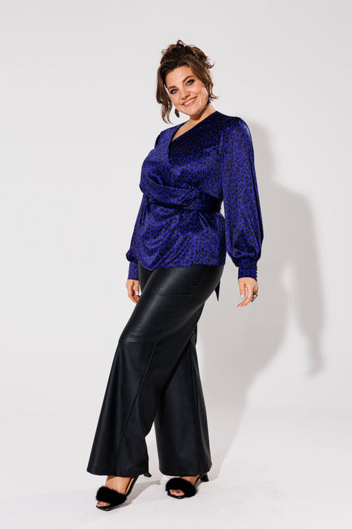 Блуза ANELLI 1735 индиго лео  фото 8