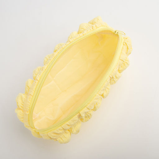 Косметичка на молнии женская, с подкладом, желтая - Simaland фото 4