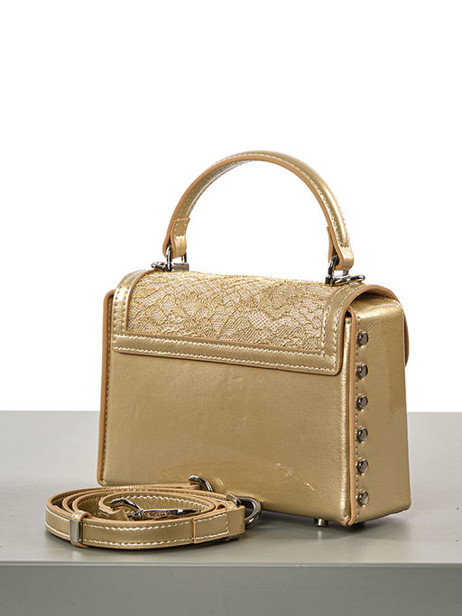 LACCOMA сумка F2100-золотистый натуральная кожа  фото 4