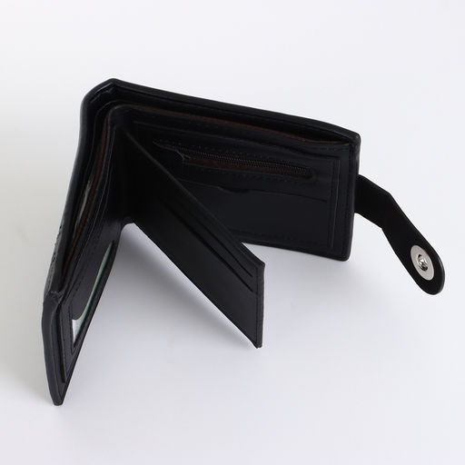 Портмоне мужское на магните, чёрное