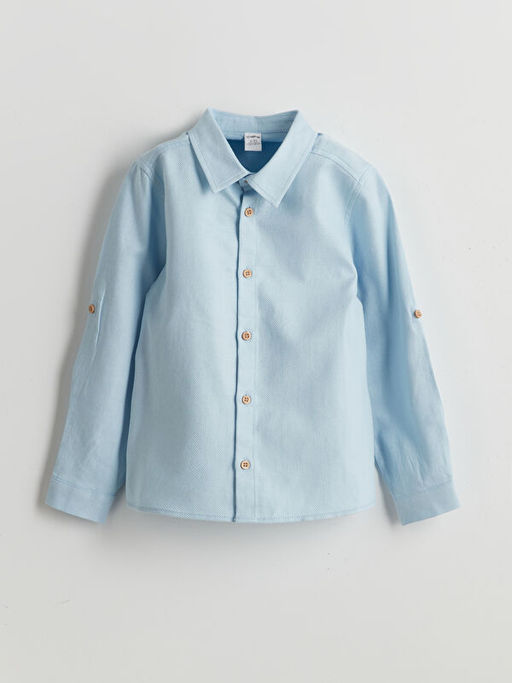 Uzun Kollu Basic Erkek ?ocuk G?mlek