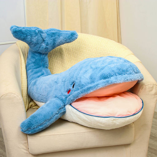 Мягкая игрушка «Кит», 90 см, рот на молнии