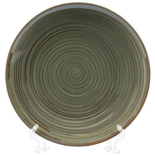 Тарелка обеденная, керамика, 26 см, круглая, Verde зеленый, Daniks, ST2155-2 (414828) (4/16)  фото 2
