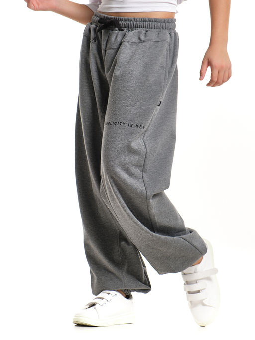 Брюки с принтом из футера UD 8021 графит меланж - Mini maxi фото 7