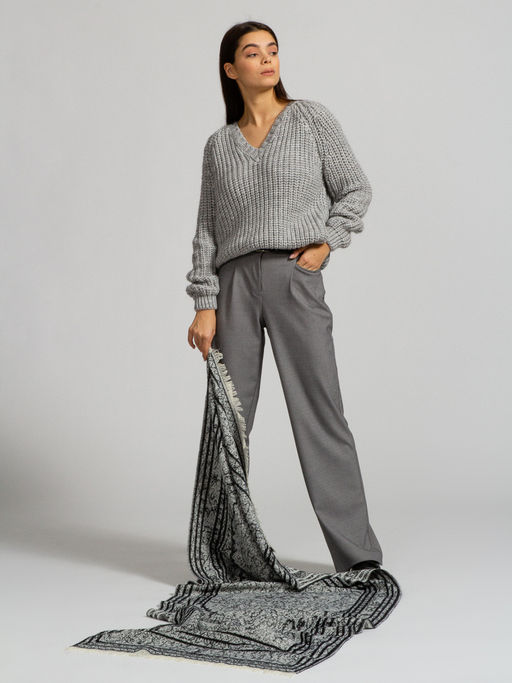 в составе шерсть Теплый, мягкий двусторонний палантин - Tantino фото 4