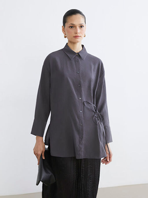 Ba?lama Detayl? Kad?n G?mlek Tunik