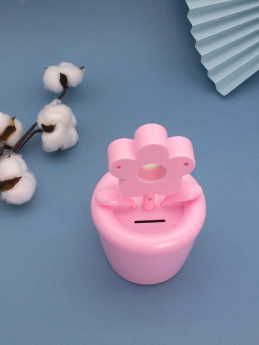 Часы-будильник - копилка Flower in a pot, pink (12х11,5 см)