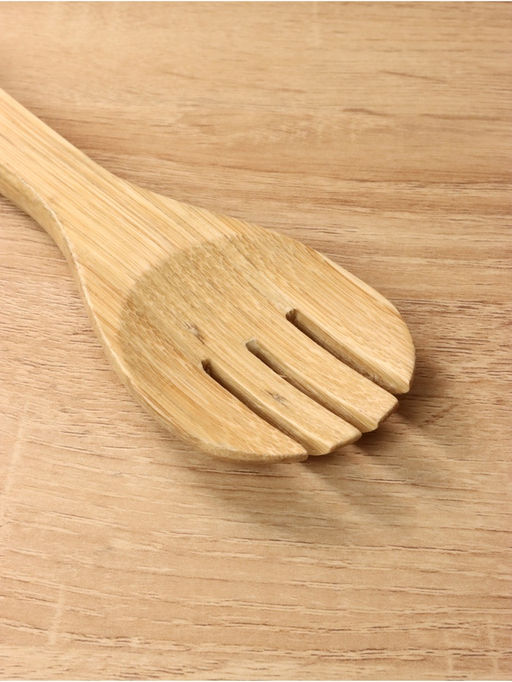 Набор для салата, вилка, ложка, 28 см, бамбук