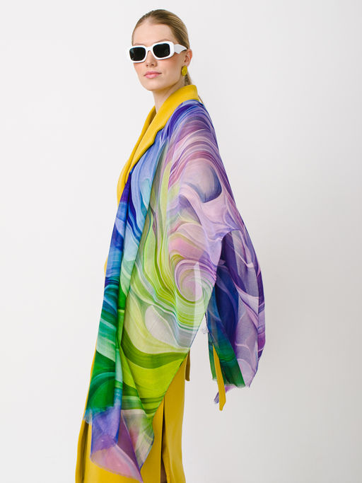 Большой мягкий очень нежный двусторонний палантин в стиле арт-деко - Tantino фото 5