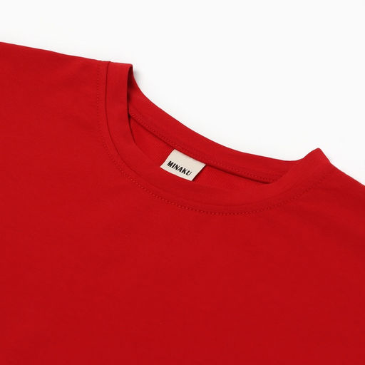 Футболка укороченная женская MINAKU OVERSIZE FIT, фуксия, размер 50