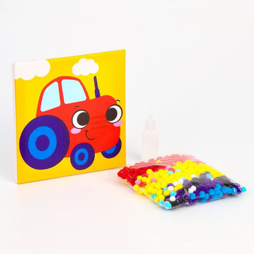 Картина помпонами Трактор, 20 х 20 см - Школа талантов фото 4