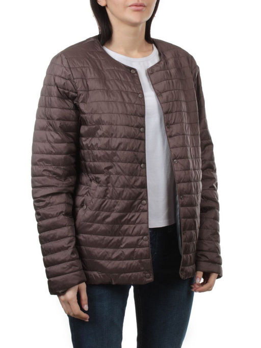 K-527 DK. BROWN Куртка демисезонная стеганая женская (70 гр. холлофайбер) - Fashion фото 6