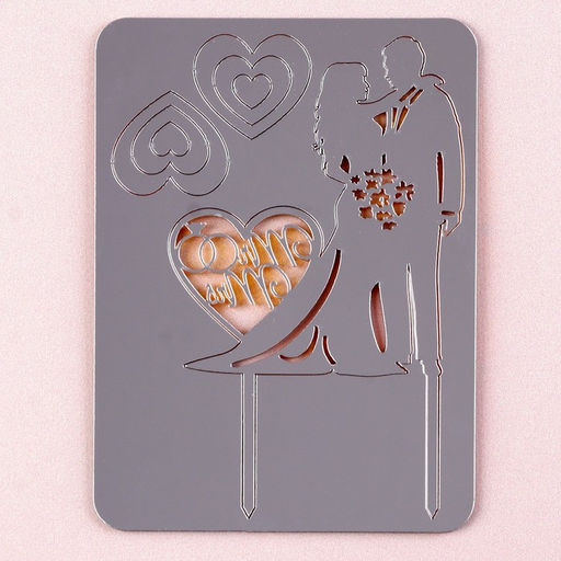 Топпер Влюблённая пара, с сердечками, цвет золото - Страна карнавалия фото 5