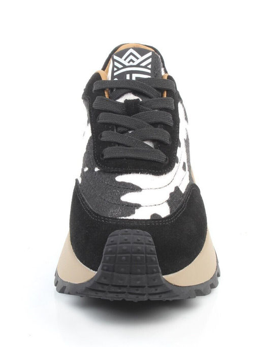 04-PDH362-3 BLACK Кроссовки демисезонные женские (натуральная замша, натуральная кожа)