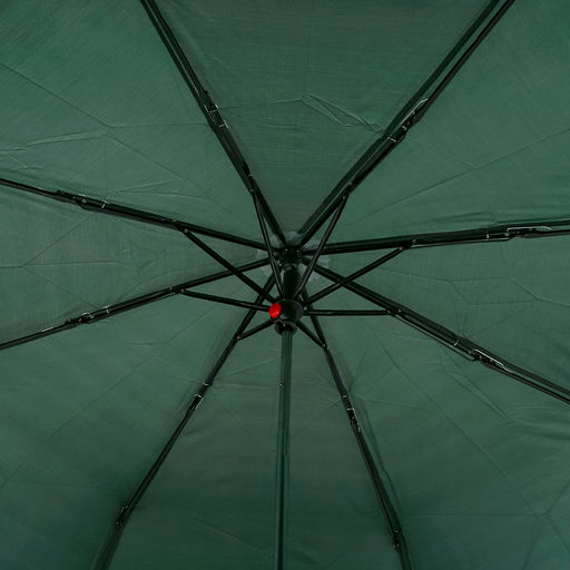 Зонт механический "Моно" плащевка, 8 лучей, д/купола 98см, 3 сложения, 24см в сложенном виде, пластмассовая ручка, темно-зеленый, 230гр (Китай)