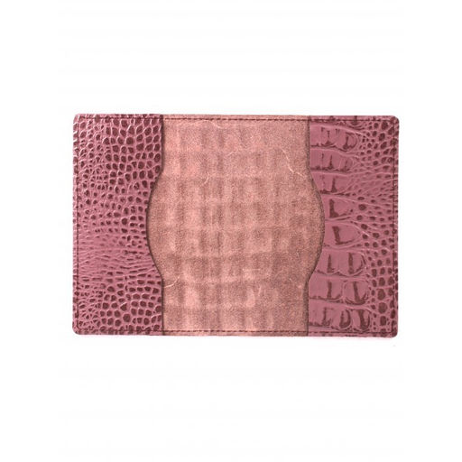 Обложка для паспорта Croco-П-1100 натуральная кожа ирис кайман (252) 264835  фото 2