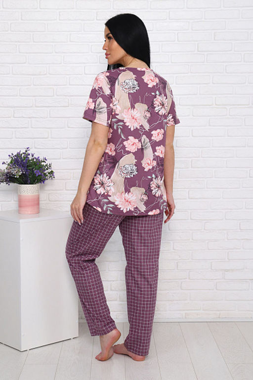 Костюм с брюками (00991, бордовый) - Плиона фото 9