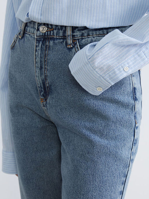 Wideleg Kad?n Jean Pantolon