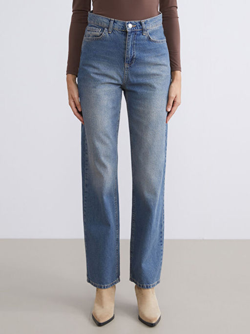 Straight Fit Kad?n Jean Pantolon