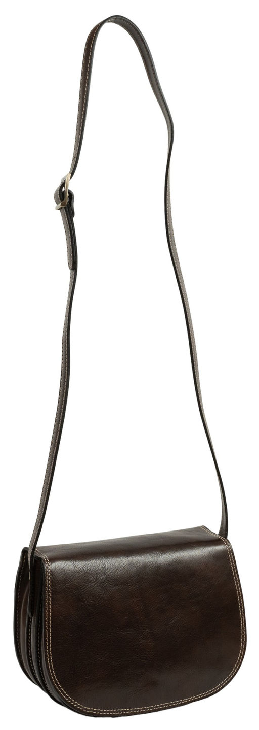 Сумка женская Sefaro Exotic из телячьей кожи гладкая матовая коричневая средняя  фото 16