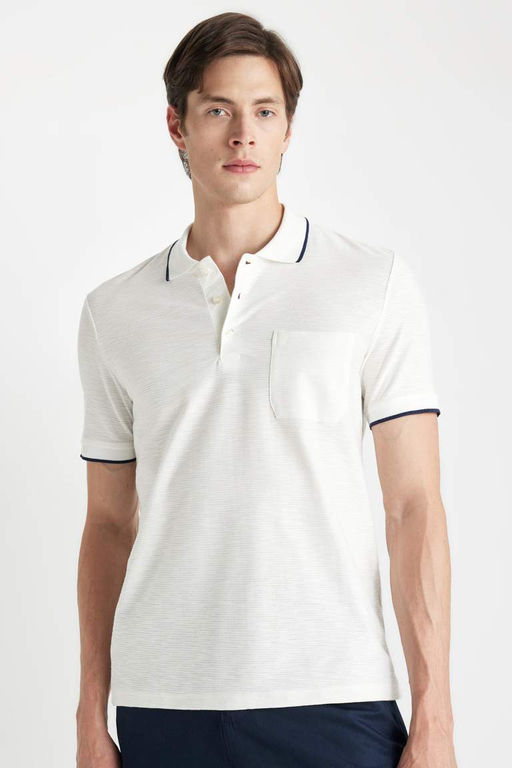 Regular Fit K?sa Kollu Basic Duz Polo Tisort - Defacto фото 2