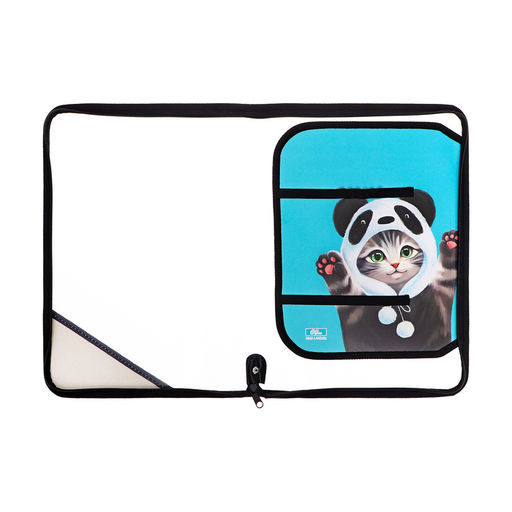 Папка для труда, А4, пластиковая, 23×32.5×2.5 см «Котик панда»