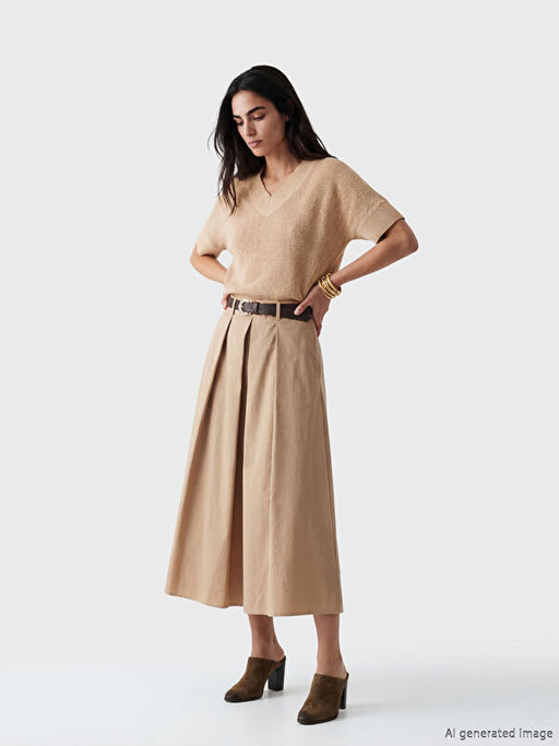 V Yaka Kad?n Triko Kazak