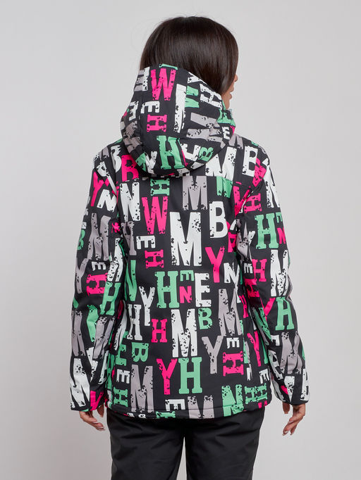 Горнолыжная куртка женская зимняя черного цвета 22302Ch - Chunmai фото 4