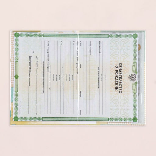 Свидетельство о рождении Мишка тиснение, А5 - Дарим Красиво фото 6