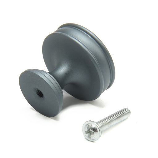 Ручка-кнопка мебельная CAPPIO PK324, d=30 мм, графит, 8 шт. TMP .