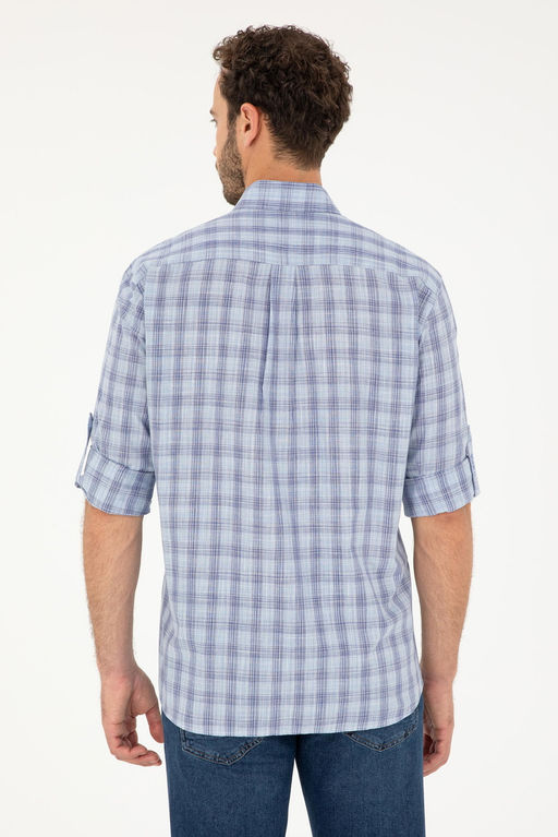 Мужская темно-синяя рубашка с длинным рукавом Неожиданная скидка в корзине - U.s. polo assn фото 5