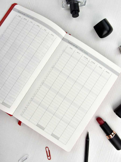 Ежедневник недатированный ESCALADA, А5, 160 л., арт. 67233/ 15 СОФТ-ТАЧ КРАСНЫЙ