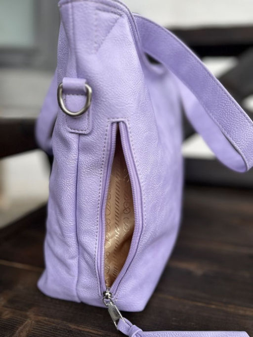 Женская сумка шоппер из эко кожи 0010 Фиолетовый - Kenguluna фото 6