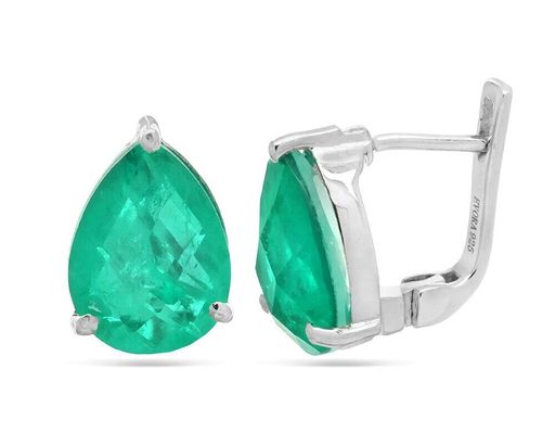 Серьги из серебра турмалин тропикана выращ., Джеймс