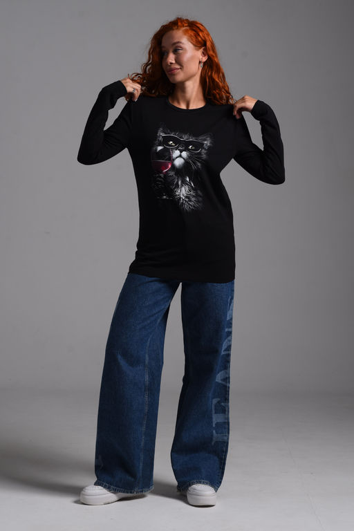 8541 Футболка с длинным рукавом женская