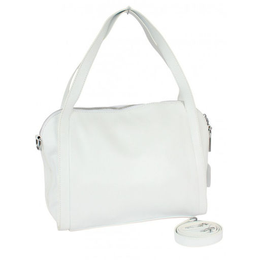 Сумка женская натуральная кожа GU 2033-6609, 1отд+еврокарм, плечевой ремень, белый SALE 261558 - Adelia фото 6