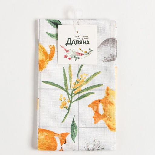 Полотенце Доляна Duckling 35х60 см, 100% хл, рогожка 164 г/м2  фото 5